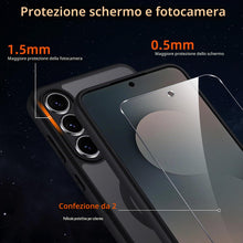 Carica l'immagine nel visualizzatore di Gallery, Magnetica Cover per Samsung Galaxy S25 FE Custodia Compatibile con MagSafe con 2 Vetro Temperato,Traslucida Opaca Protez
