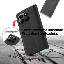 Carica l'immagine nel visualizzatore di Gallery, Giyer Cover per Honor 400 Smart Custodia con Vetro Temperato, Premium Pelle PU Portafoglio Slot per Scheda RFID Antifurt