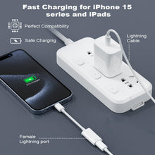 Carica l'immagine nel visualizzatore di Gallery, AXFEE Adattatore per cuffie USB C a light-ning da tipo C a light-ning, adattatore audio per i-Phone 15 i-Pad Air i-Pad M