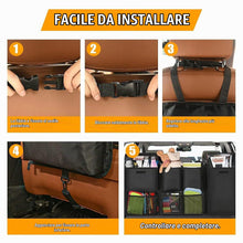 Carica l'immagine nel visualizzatore di Gallery, URAQT Organizzatore per bagagliaio auto, staccabile, organizer per auto, super capacità, pieghevole, multiuso, con 7 tas
