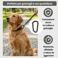 Carica l'immagine nel visualizzatore di Gallery, Moschettone Nero Inox M8 8 cm (Set da 2) – Qualità Professionale – Moschettone Robusto 250 kg per Portachiavi, Guinzagli