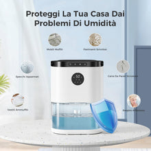 Carica l'immagine nel visualizzatore di Gallery, Deumidificatore 2300ML, Deumidificatore Casa Muffa con Sensore Display, Timer 48H, 7 Colori Luce, Sbrinamento Automatico