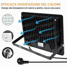 Carica l'immagine nel visualizzatore di Gallery, CREATESTAR Faretto Led da Esterno 50W 2 Pezzi, 5000LM Faretti Led Esterni 6500K luce bianca fredda, IP66 Impermeabile Fa
