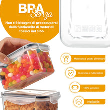 Carica l'immagine nel visualizzatore di Gallery, YASHE Contenitori Ermetici per Alimenti, Contenitori per Alimenti, Plastica, con Coperchio, Contenitori Cucina di Cereal