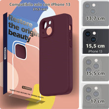 Carica l'immagine nel visualizzatore di Gallery, SURPHY Cover per iPhone 13 con Vetro Temperato (6,1"),Prugna