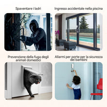 Carica l'immagine nel visualizzatore di Gallery, TECKNET Allarme Casa Senza Fili, Antifurto Casa, Allarme Porta Ingresso con Telecomando, Campanello e Sirena Due in Uno,