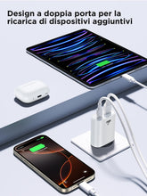Carica l'immagine nel visualizzatore di Gallery, Caricatore USB C, Caricatore iPhone Ricarica Rapida Spina Presa usb Multiplo 20W Caricabatterie per iPhone 17 16 15 14 1