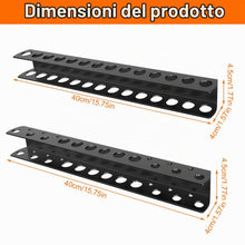 Carica l'immagine nel visualizzatore di Gallery, 2 Pezzi Supporto da parete per cacciavite,Portacacciavite da parete 40cm - supporto lavoro Porta Cacciaviti, Portautensi