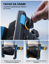 Carica l'immagine nel visualizzatore di Gallery, Lamicall Supporto Telefono Bicicletta - [1S Blocco] [Perfetto per Video]