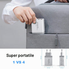 Carica l'immagine nel visualizzatore di Gallery, Caricatore USB C 2 Pack, 40W 4-Porto Presa USB Caricatore Multipla USB A + Caricatore Rapido Tipo C, Spina USBC Alimenta