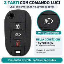 Carica l'immagine nel visualizzatore di Gallery, Cover Chiave Auto in Silicone Telecomani Compatibile con Citroen Cactus C3 C4 C5 C6 C8 DS3 DS4 DS5 Picasso Xsara Peugeot