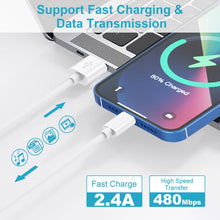 Carica l'immagine nel visualizzatore di Gallery, Cavo iPhone Originale Apple Certificato MFi, Cavo Lightning 1M+2M 2Pack, Cavetto iPhone Cavi Ricarica i-Phone Cavi Caric