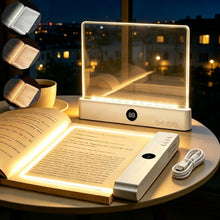 Carica l'immagine nel visualizzatore di Gallery, Funmo Lampada da Lettura a LED Piatta, Portatile con Timer e 3 Colori, Luce per Libri a Pannello per Lettura Notturna, R