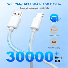 Carica l'immagine nel visualizzatore di Gallery, 120W Caricatore Alimentatore USB C Rapida con Tipo C Cavo 6A per Xiaomi