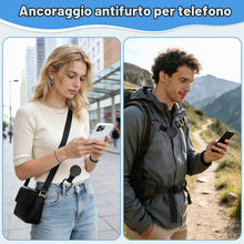 Carica l'immagine nel visualizzatore di Gallery, Cordino Retrattile per Cellulare con Gancio e Patch Antiscivolo, Laccetto Regolabile e Sicuro per Telefono, Ideale per S