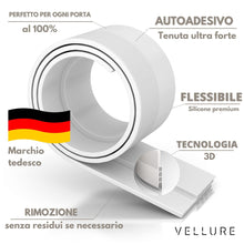 Carica l'immagine nel visualizzatore di Gallery, Vellure® Paraspifferi porta blindata - NUOVO Paraspifferi sottoporta Premium (rapido e facile da applicare) ideale anche