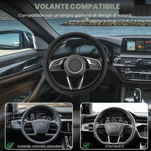 Carica l'immagine nel visualizzatore di Gallery, flintronic Coprivolante Auto, Coprivolante Auto in PVC Pelle, Traspirante e Antiscivolo, Universale 36-38 cm, Accessori 