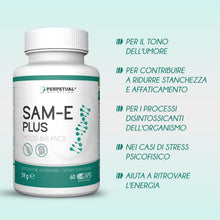 Carica l'immagine nel visualizzatore di Gallery, Sam-E Plus, 60 capsule a base di s-adenosilmetionina |Favorisce il buon umore, riduce la stanchezza. Complex azione fast