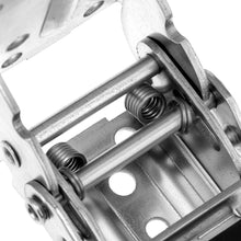 Carica l'immagine nel visualizzatore di Gallery, QWORK® 4 Pezzi Staffe per Tavoli Pieghevoli, Cerniera Autobloccante in Acciaio Zincato con 40 Viti - Argento