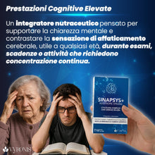Carica l'immagine nel visualizzatore di Gallery, SINAPSYS+ Potente integratore di citicolina 1000 mg Pura e colina - Boost mente integratori migliora la memoria e Concen