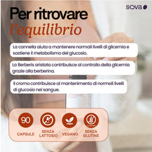 Carica l'immagine nel visualizzatore di Gallery, Berberina, Cromo e Cannella di ceylon per Glicemia - Sugar Balance - SOVA
