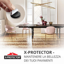 Carica l'immagine nel visualizzatore di Gallery, X-Protector Feltrini adesivi sedie - Feltrini per mobili 8 pezzi 15x11 cm