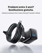 Carica l'immagine nel visualizzatore di Gallery, INIU Caricatore USB C, 30W GaN Caricabatterie Carica Rapida con 1.5m Cavo