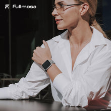 Carica l'immagine nel visualizzatore di Gallery, Fullmosa Cinturino per Apple Watch SE3 40mm 41mm 38mm Acciaio Inox,Argento