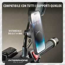 Carica l'immagine nel visualizzatore di Gallery, INTERPHONE QUIKLOX - Supporto Porta Cellulare Specchietto o Traversino Moto in ABS, Supporto per Smartphone, Porta Telef