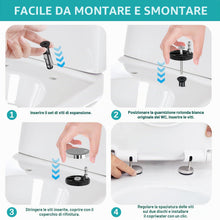 Carica l'immagine nel visualizzatore di Gallery, Nuovo Kit di Bulloni per Sedile WC 4 Pezzi, Universale Lungo