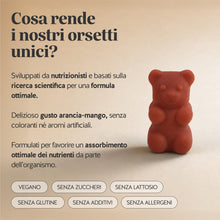 Carica l'immagine nel visualizzatore di Gallery, Bears with Benefits - Gommose Beta-Carotene - Abbronzatura - 30 pezzi