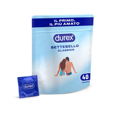 Carica l'immagine nel visualizzatore di Gallery, Durex Settebello Classico, Preservativi Durex Classici, Formato Convenienza, Confezione Riciclabile Salvaspazio, 40 Prof
