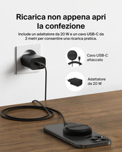 Carica l'immagine nel visualizzatore di Gallery, Belkin Tappetino di ricarica wireless magnetica 15 W con supporto, caricatore wireless Qi2 compatibile con MagSafe per i