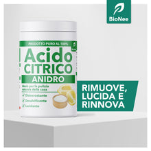 Carica l'immagine nel visualizzatore di Gallery, Acido Citrico Anidro Puro 1kg – Polvere Naturale per Pulizia Domestica | Anticalcare, Ammorbidente, Disincrostante e Det