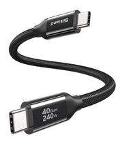 Carica l'immagine nel visualizzatore di Gallery, Silkland 40Gbps USB4 per Cavo Thunderbolt 4 0.3M, 8K/Dual 4K, Ricarica Rapida 240W, Compatibile con Thunderbolt 5, MacBo