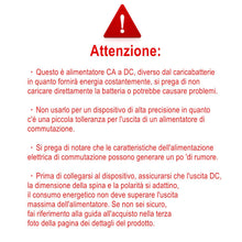 Carica l'immagine nel visualizzatore di Gallery, Adattatore AC-DC 24V 1A Alimentatore AC220V da 230V a DC24V con 8 adattatori per spina Caricabatterie DC24V 100mA a 1000