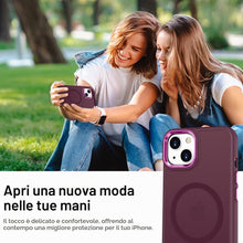 Carica l'immagine nel visualizzatore di Gallery, YUANDMI Cover Magnetica per iPhone 13/14 Compatibile con MagSafe, Custodia per iPhone 13/iPhone 14 Traslucida Opaca Case