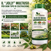 Carica l'immagine nel visualizzatore di Gallery, FERTIBONO Olio di Neem 100% Puro, 500 ml, Spremuto a Freddo | Multiuso per Piante, Orto e Giardino