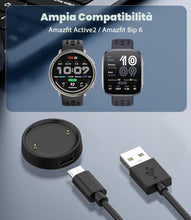 Carica l'immagine nel visualizzatore di Gallery, Caricatore USB C Compatibile con Amazfit Active 2/Amazfit Bip 6