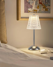 Carica l'immagine nel visualizzatore di Gallery, HARPER LIVING Lampada da tavolo LED ricaricabile a batteria, 3 colori e intensità variabile, lampada da comodino con fin