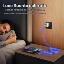 Carica l'immagine nel visualizzatore di Gallery, LED Light Up iPhone Flowing Multi Charging Cable 3-in-2 Charger Cables [MFi Certified ] Cavo Lightning con USB-C&amp;Micro U
