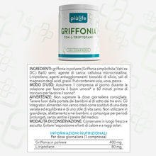 Carica l'immagine nel visualizzatore di Gallery, Griffonia PiùLife 400 mg con L-Triptofano - 200 Compresse