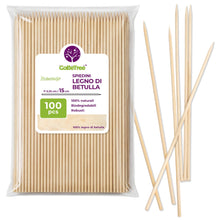 Carica l'immagine nel visualizzatore di Gallery, GoBeTree 100 Stecchini per Spiedini Legno 15 cm, Stuzzicadenti Lunghi
