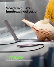 Carica l'immagine nel visualizzatore di Gallery, Belkin CAVO INTRECCIATO DA USB-C A USB-A 1M - NERO