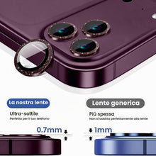 Carica l'immagine nel visualizzatore di Gallery, Coiwxmoi Protezione Fotocamera per iPhone 18 Pro/18 Pro Max,Glitter Posteriore Copri Telecamera Pellicola Vetro Camera P