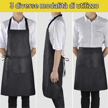 Carica l'immagine nel visualizzatore di Gallery, Viedouce 2 Pezzi Grembiule da Cucina Chef,Grembiule da Ristorante BBQ Bar Chef Cucina,Regolabile Grembiuli con Tasche Ch