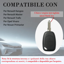 Carica l'immagine nel visualizzatore di Gallery, SUPALAND Guscio Chiave di Ricambio a 2 Tasti Per Telecomando Auto Con Lama Per Renault Kangoo Master Trafic Per Opel Viv