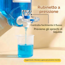 Carica l'immagine nel visualizzatore di Gallery, Confezione da 2 dispenser di sapone per bucato, dispenser per detersivo da parete, dispenser per ammorbidente per tessuti, dispenser per liquidi con beccuccio, per l'organizzazione e la conservazione