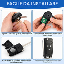 Carica l'immagine nel visualizzatore di Gallery, 2 Pezzi Guscio Chiave Auto 3 Tasti ,Per O-pel Insignia Astra J Adam Zafira Tourer C Mokka Meriva Movano Chevrolet Corsa 
