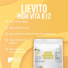 Carica l'immagine nel visualizzatore di Gallery, Energy Feelings Lievito Alimentare Nutrizionale in Scaglie 1Kg, Lievito con Vitamina B12, 51% Proteine, Integratore in F